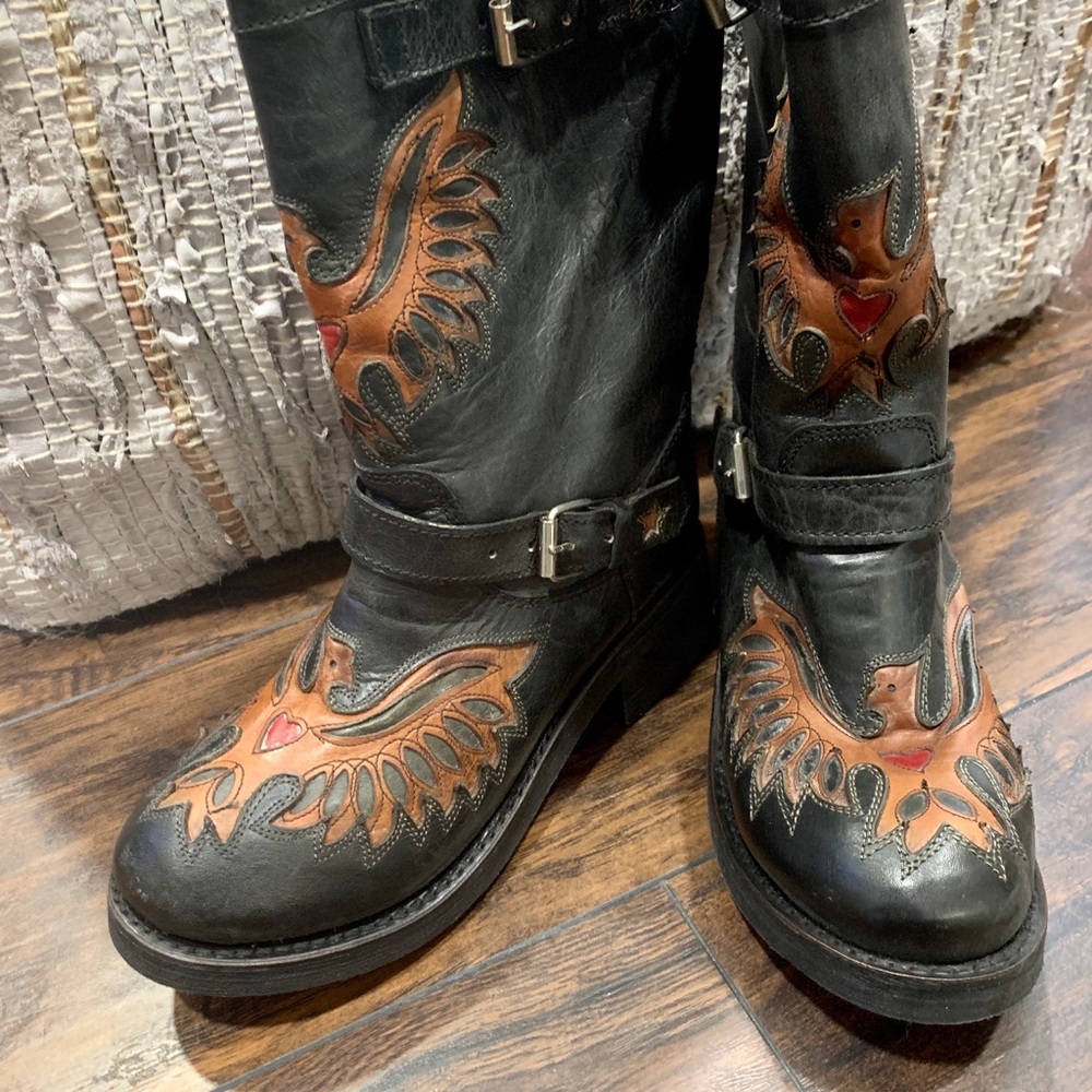 Carvela Leather Moto Boots